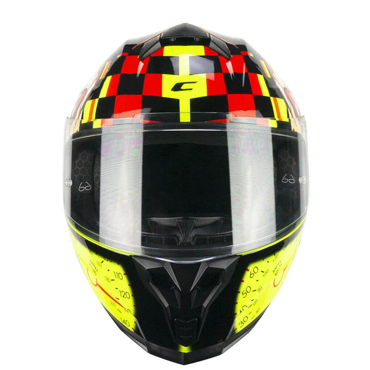 Casco Moto Integrale CGM 320S NEUTRON N2O - nero giallo fluo rosso