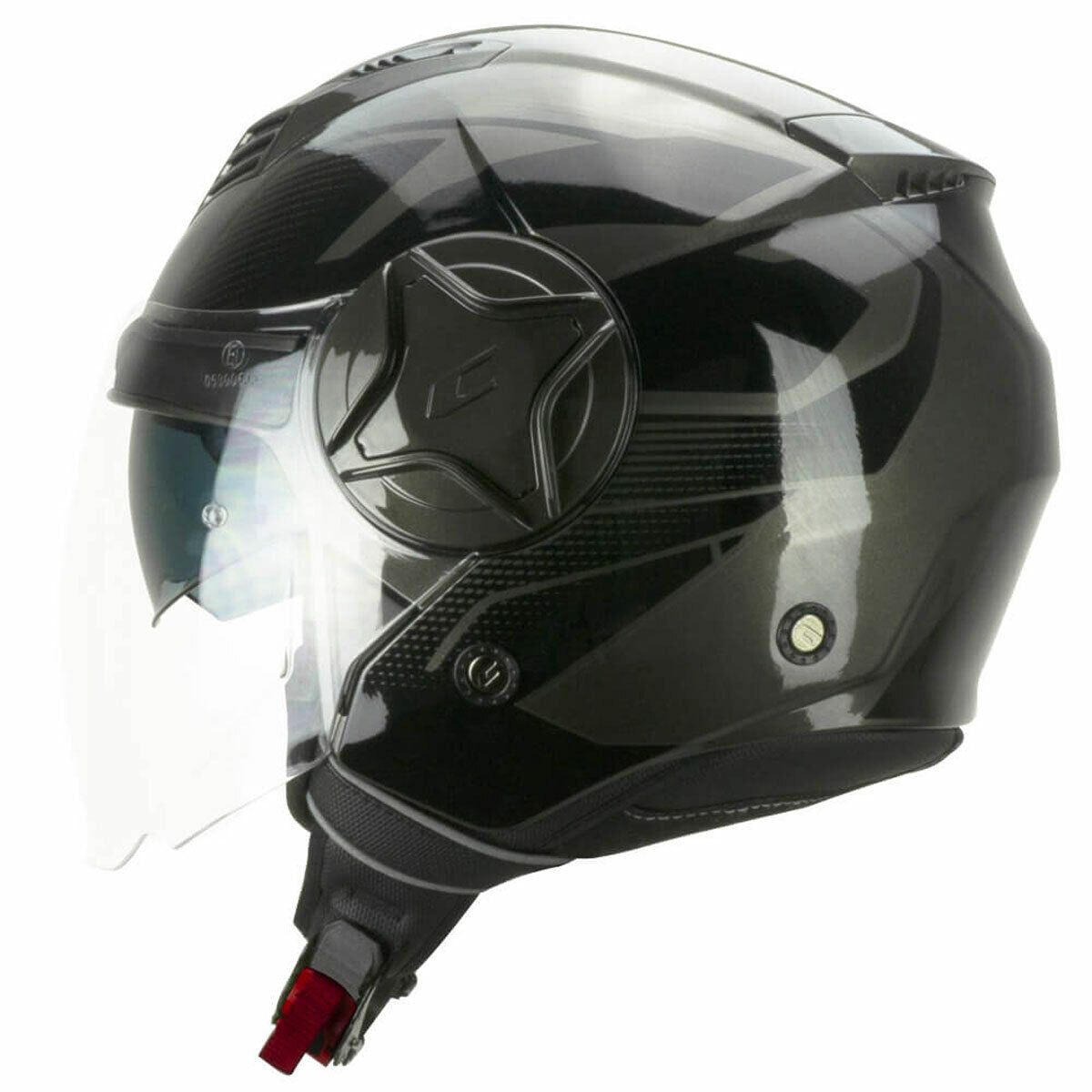 Casco Open face demi jet CGM 169G ILLI SPORT - grafite nero